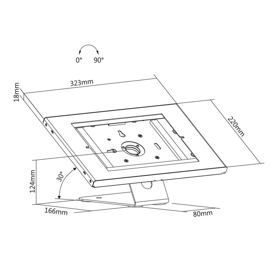 Maclean Tablet Wall Mount Stand with