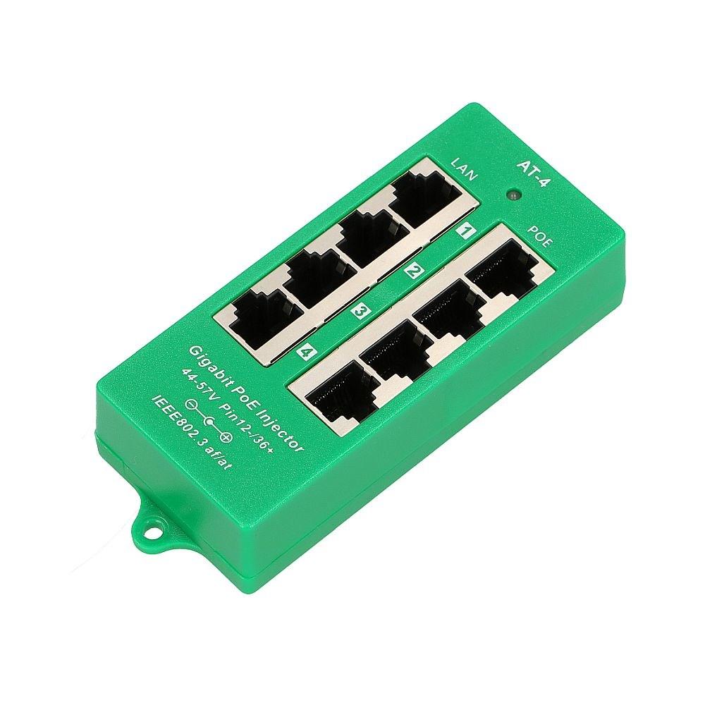 Extralink Gigabit PoE Injector 4 Portowy