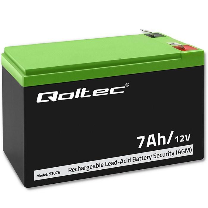 Qoltec 53076 AGM battery | 12V