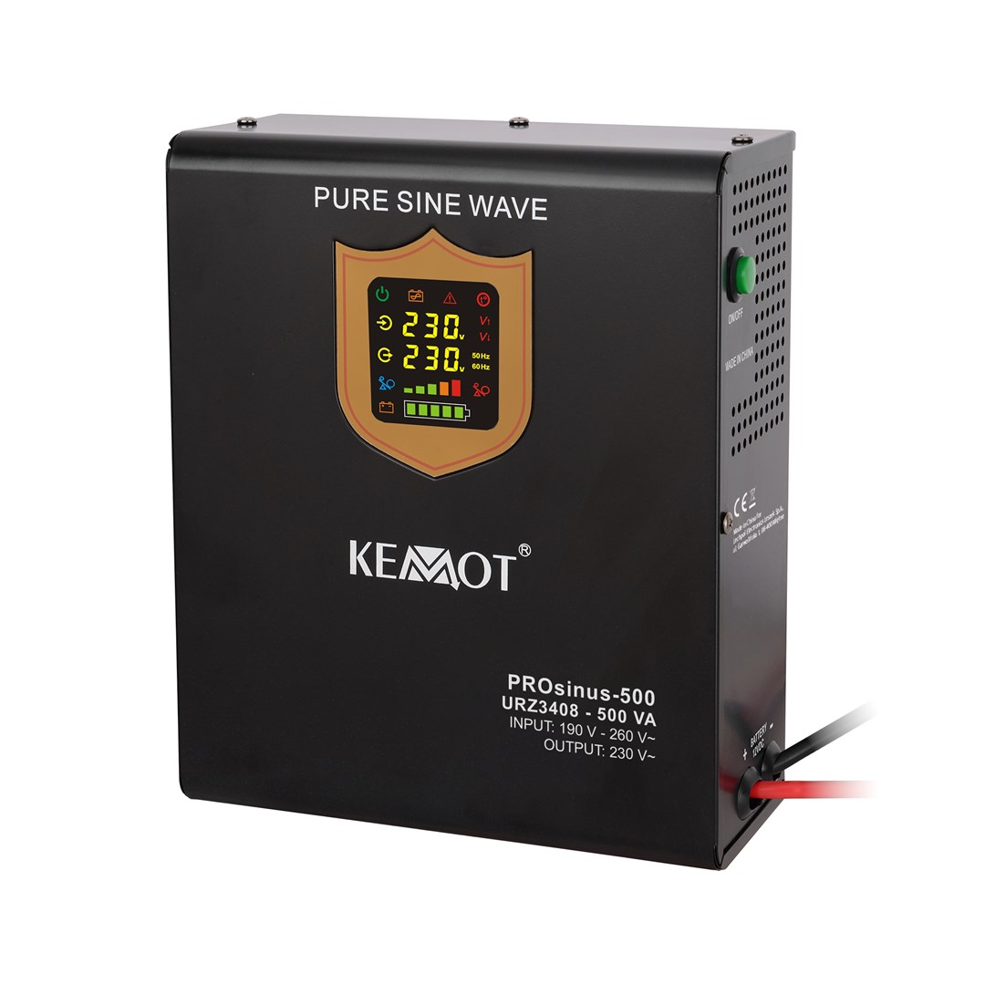 Wall-mounted emergency power supply KEMOT PROsinus-500
