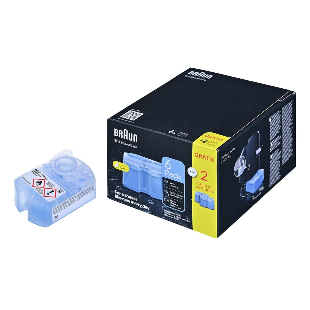 Shaver cleaning cartridge 8-pack CCR6+2 BRAUN
