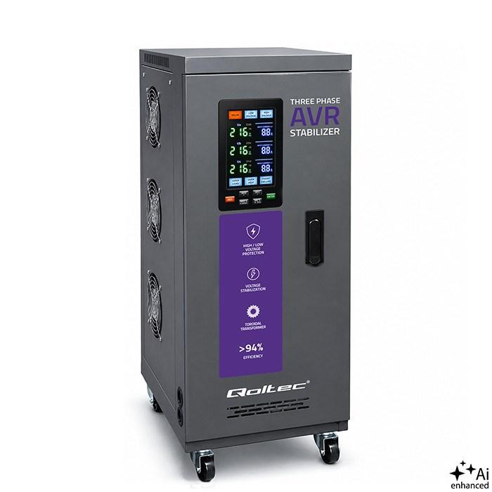 Qoltec Trójfazowy stabilizator napięcia AVR MULTIPROTECTION