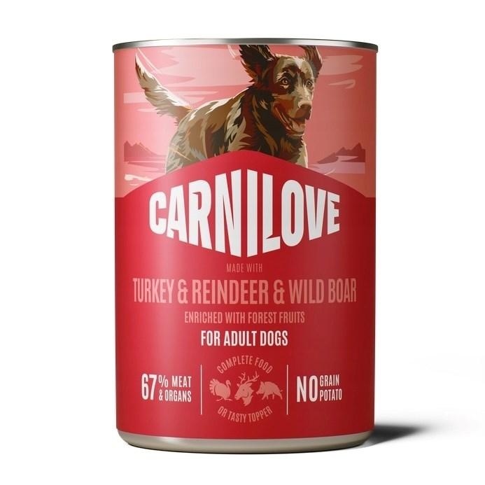 CARNILOVE Dog Turkey&Reindeer&Wild Boar - wet