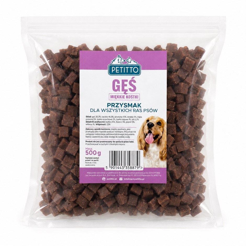 PETITTO Soft goose meat cubes -