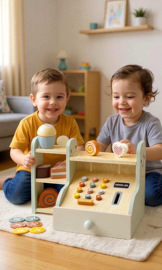 PROMIS Wooden Cash Register for Children