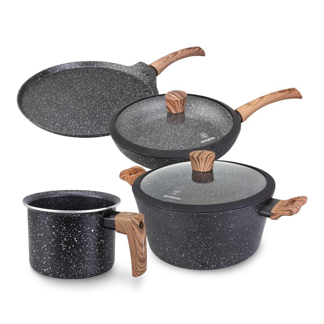 Westinghouse WCCS008506AMBB aluminium cookware set, 6