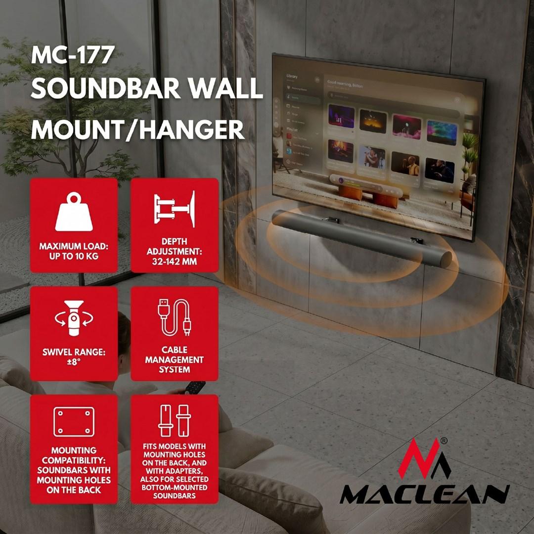 Ergo office Maclean Soundbar Wall Mount