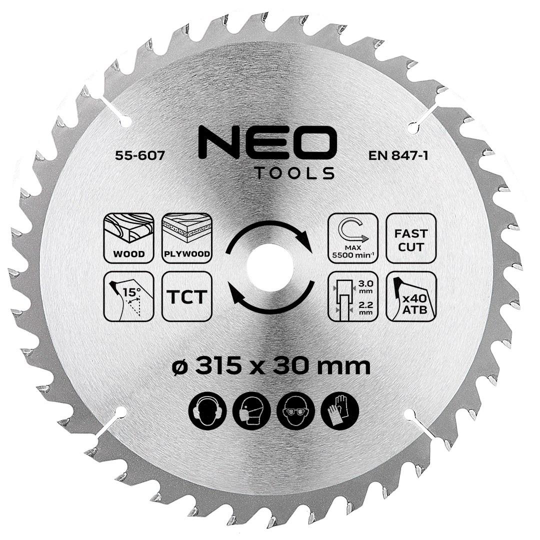 NEO TOOLS Tarcza do pilarki, widiowa