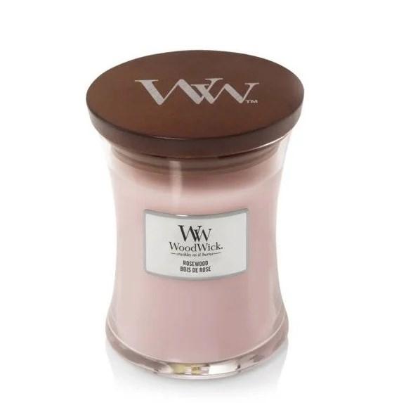 Scented Candle, Small WOODWICK Rosewood, 1