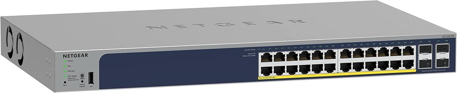 NETGEAR GS728TP Managed L2/L3/L4 Gigabit Ethernet
