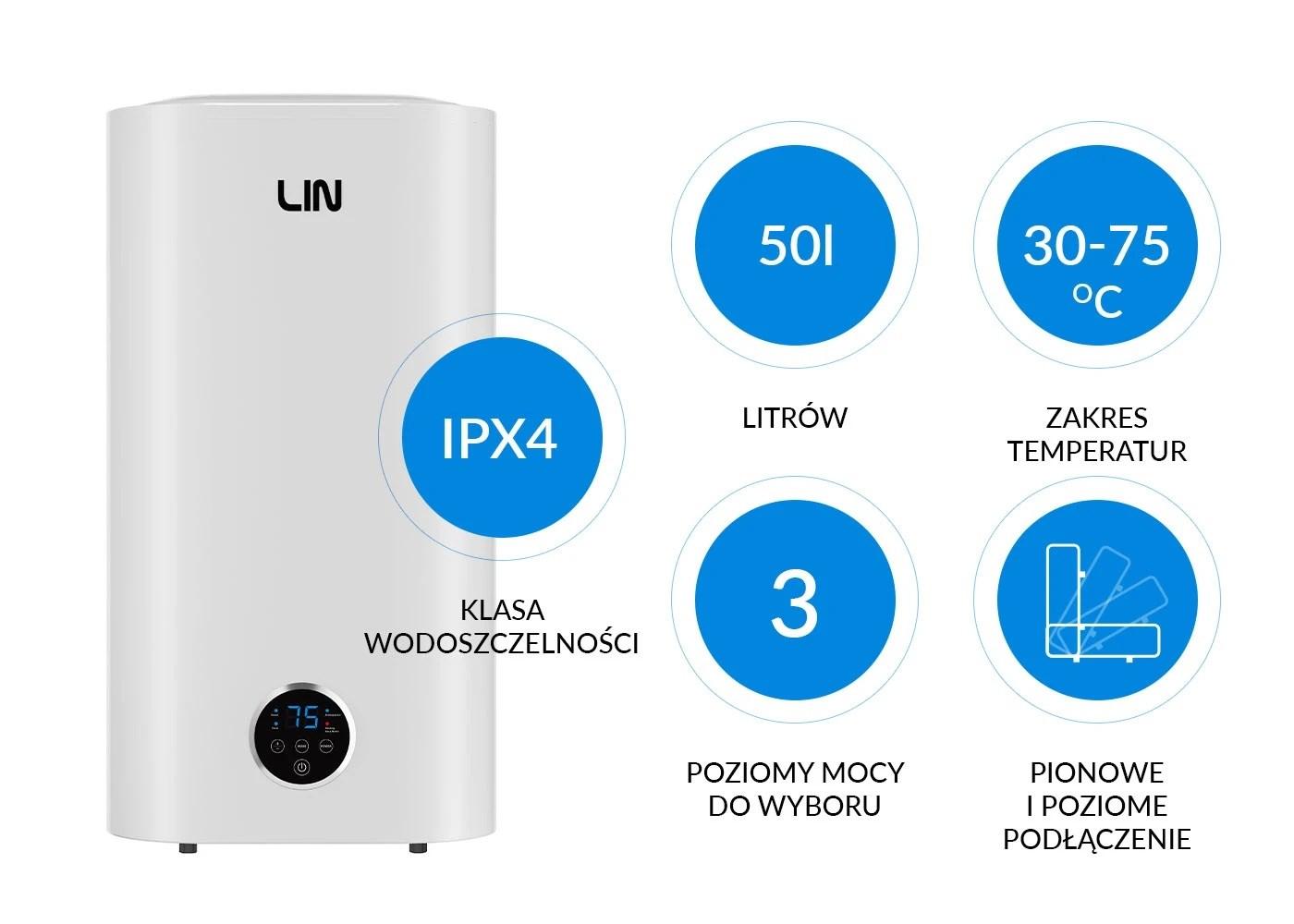 Electric water heater LIN LIFVD1SMWH 50L