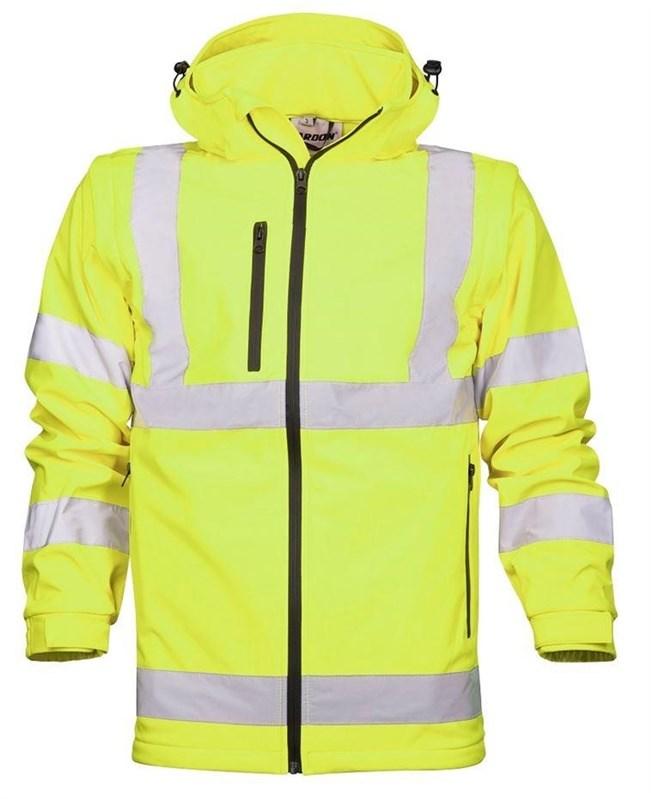 No name SOFTSHELL JACKET REF501 HI-VIZ