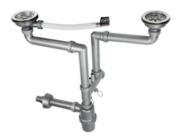 No name 2-BOWL SINK SIPHON -