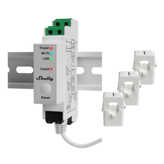 Shelly Pro 3EM 400A DIN rail