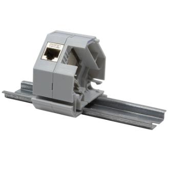 DIN-Rail adapteris 1xRJ45 Keystone modulim PELĒKS