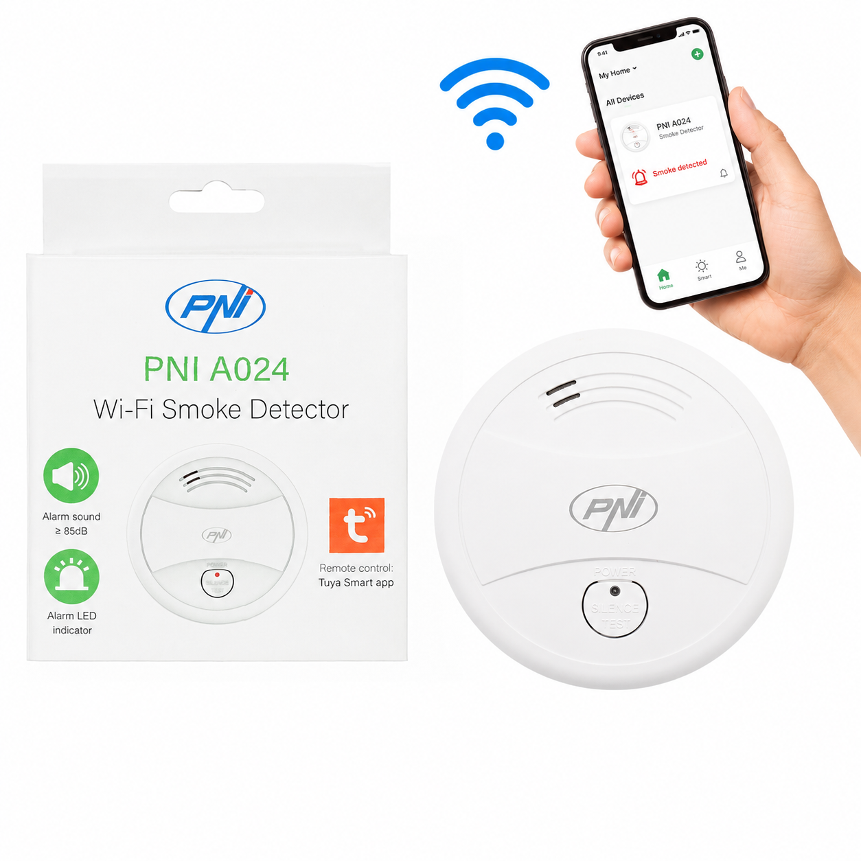 PNI ® Wi-Fi dūmu sensors A024