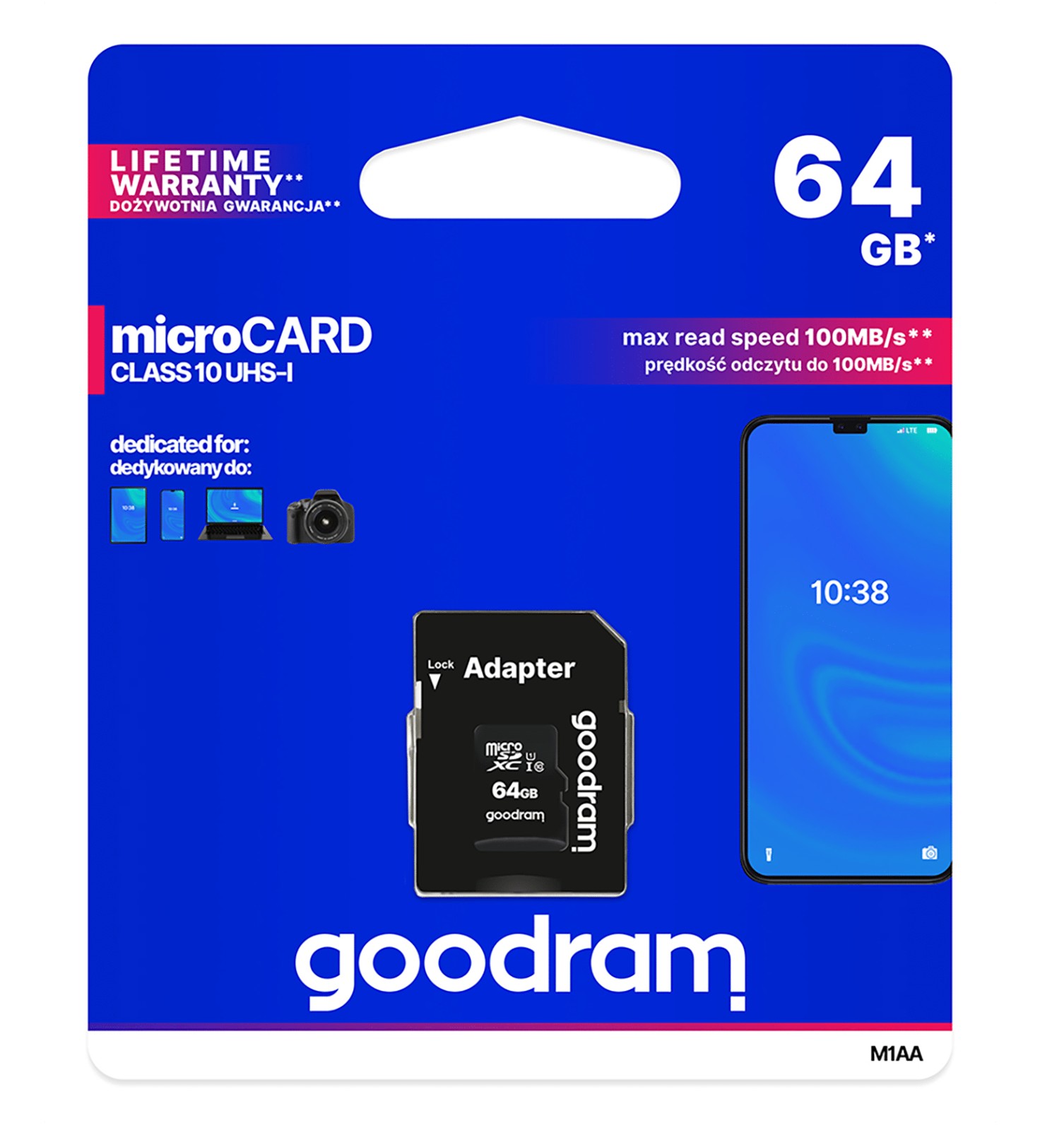 GOODRAM microSD 64GB with adapter |