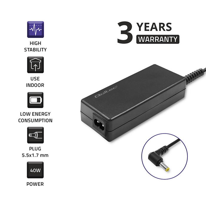 Qoltec ® Barošanas adapteris Acer portatīvajam